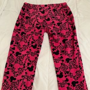 Pink Disney Mickey Mouse Fleece Pants Size Large